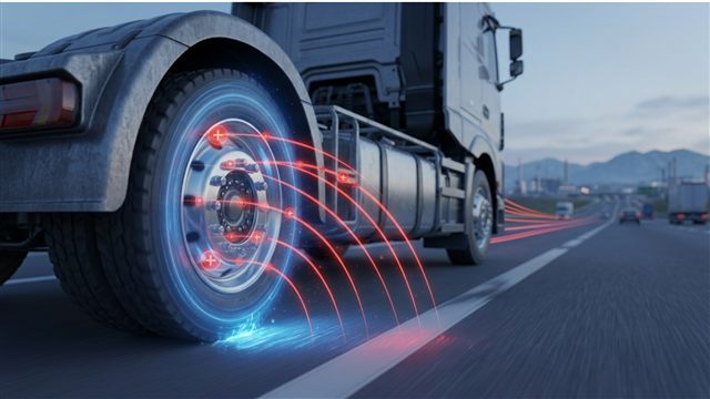 タイヤ周りの静電気を除去するイメージ